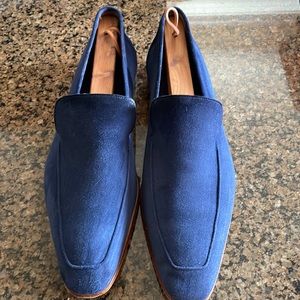 Mezlan Arezzo Blue Suede Loafers.